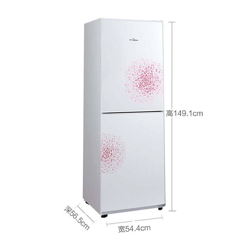 美的(Midea)BCD-169CM(E) 169升 升级款 时尚新外观 低温不停机直冷冰箱家用冰箱 双门两门小冰箱
