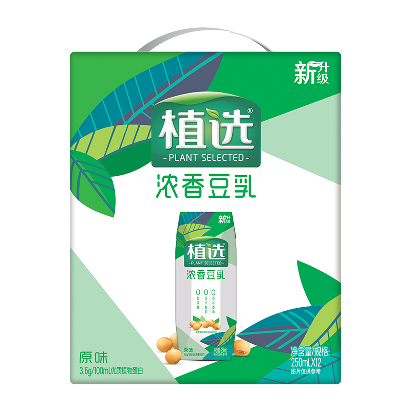 伊利植选豆乳豆奶原味浓香型豆乳新货315ml*10瓶