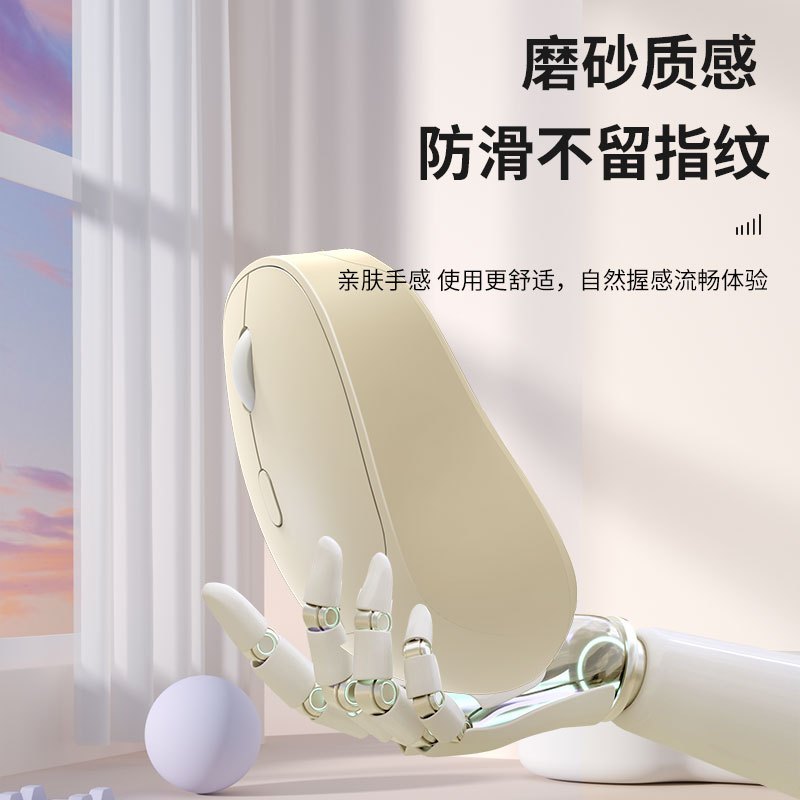 海帝星(HAIDIXING)无线鼠标电池款-烟墨黑.