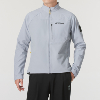 adidas阿迪达斯男装新款休闲运动服防风跑步夹克外套IX7919 ZP XL IX7919/浅灰
