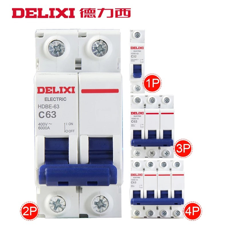德力西 小型断路器 规格:DZ47-125 4P 125A