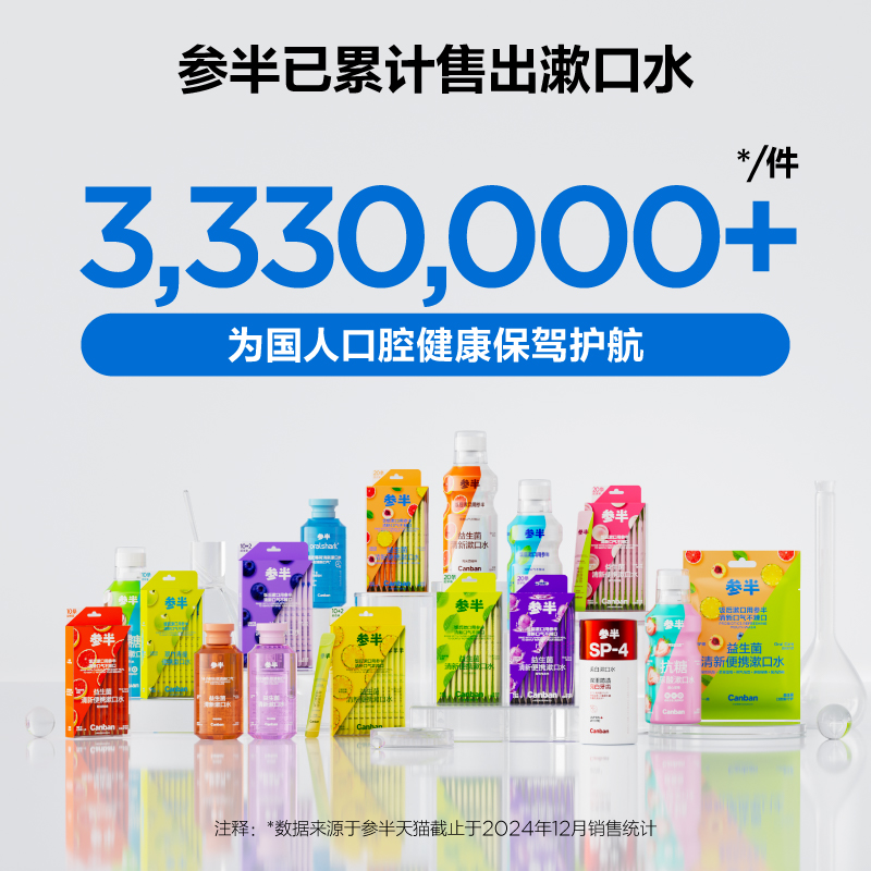 参半桃气乌龙味益生菌清新便携漱口水(20条装)胶盒装高清大图