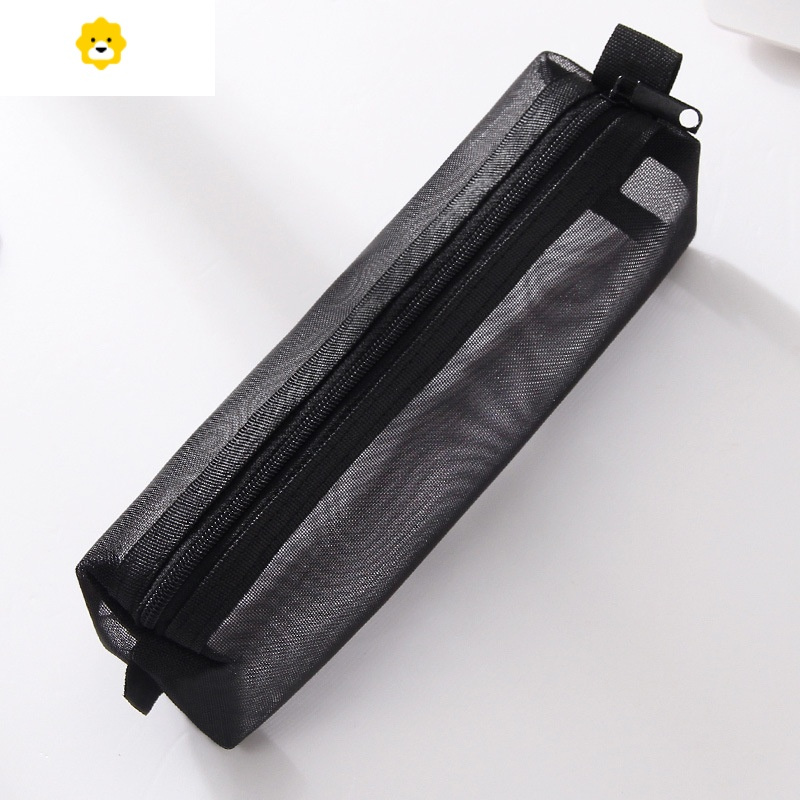 喻娄简约网纱透明网格笔袋小清新考试大容量个性文具男女生通用铅笔盒