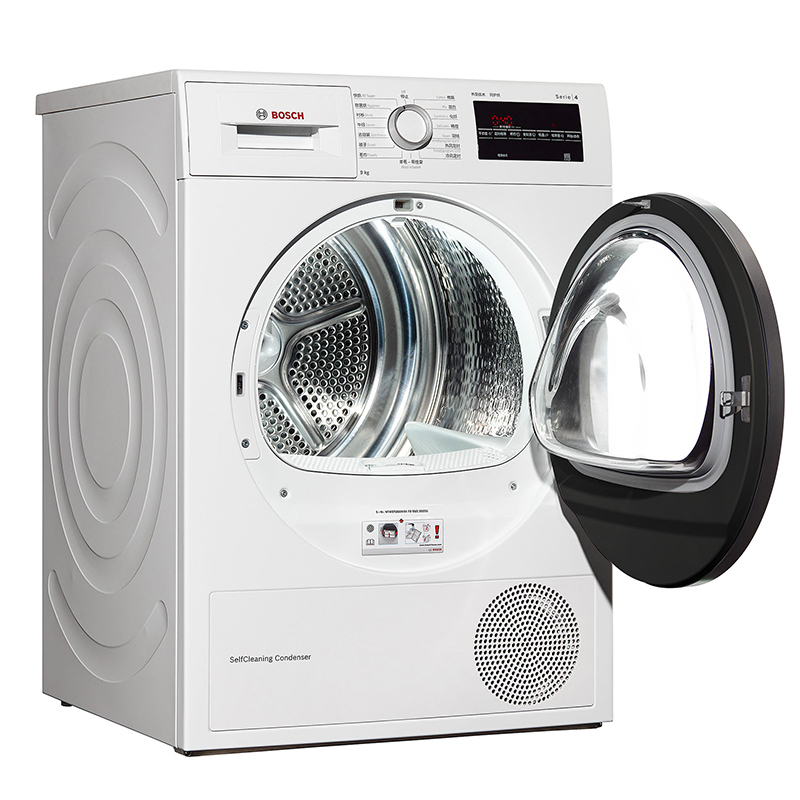 博世(BOSCH) WTW875601W 9公斤 烘干机 热泵干衣机 原装进口 婴幼除菌烘 智控烘干 低温护衣高清大图