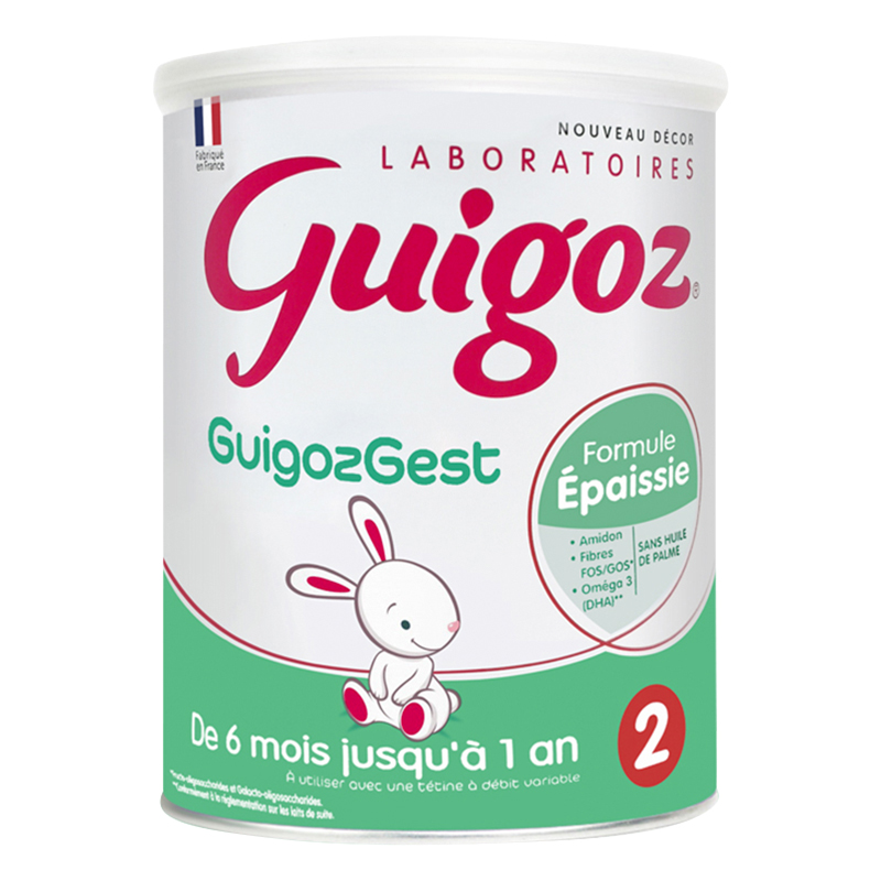 法国进口 古戈氏Guigoz 助消化2段奶粉 调理肠胃 小乖兔绿罐6-12月820g*6罐装高清大图