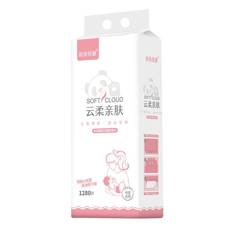 初美佳源 155*180*4层*1280张*320抽*6提/整箱 CM-JY-1280 (单位:箱)
