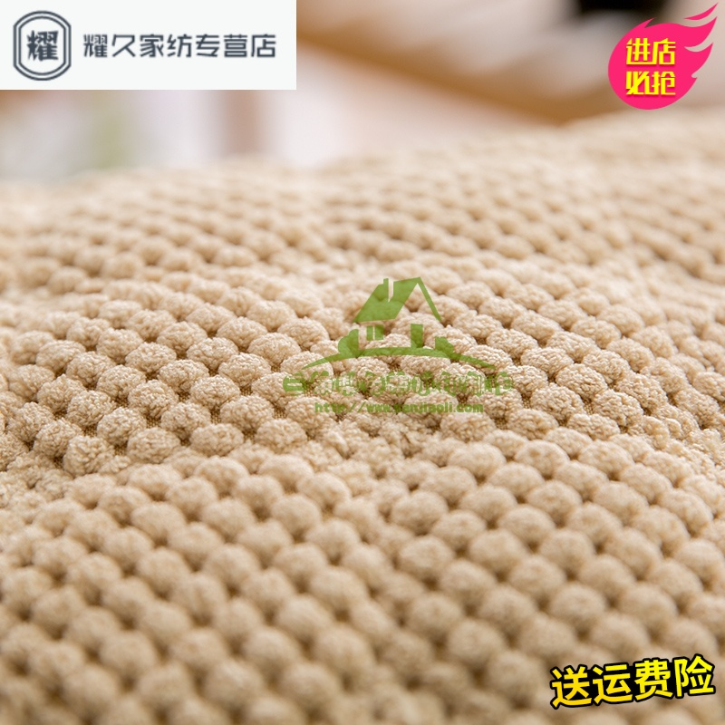 永德吉新款四季加厚毛绒抱枕沙靠枕汽车办公室靠垫套含芯腰靠