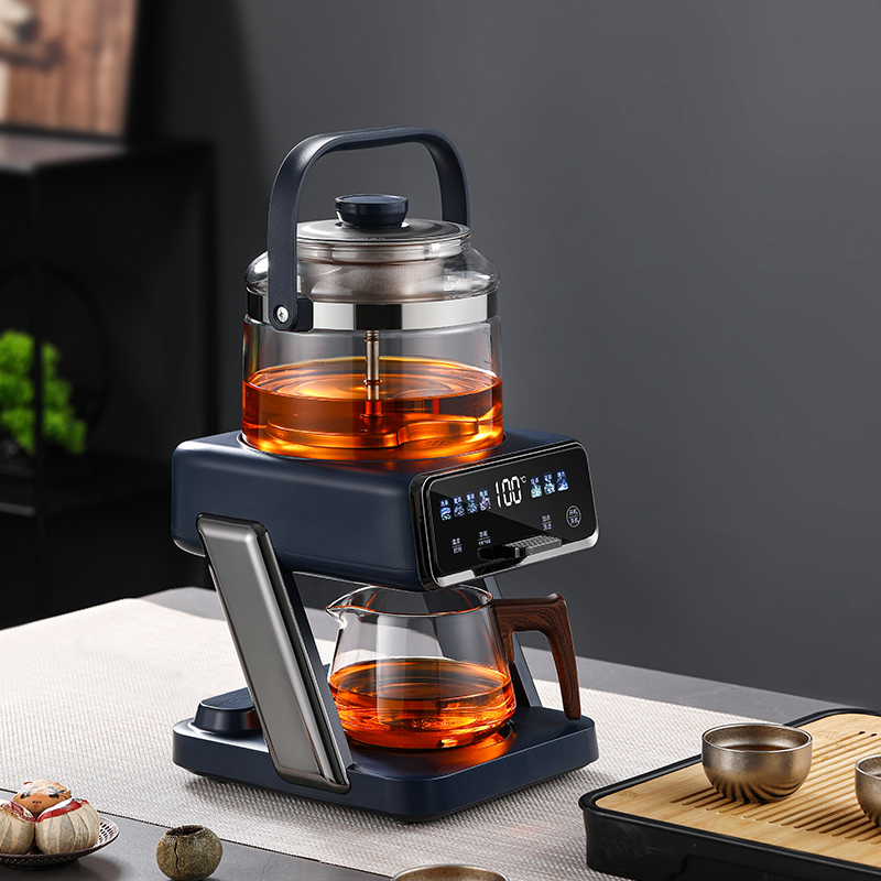 苏宁宜品煮茶器YQ-E09 1350W触屏液晶分体式耐热玻璃1.2L定时蒸煮4-6人用高清大图