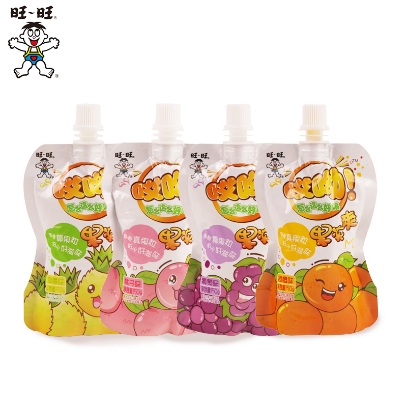 旺旺果冻爽150g/袋多种水果味吸吸冻果肉果粒饮料休闲零食