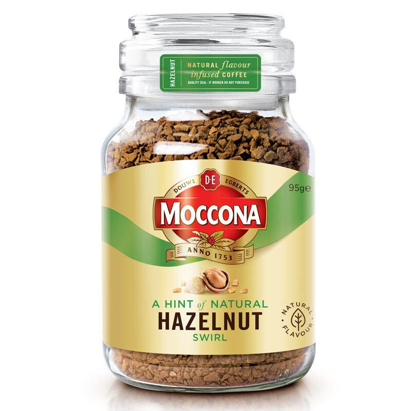 摩可纳(Moccona) 冻干美式黑咖啡瓶装 进口无蔗糖添加速溶咖啡 榛果味95g