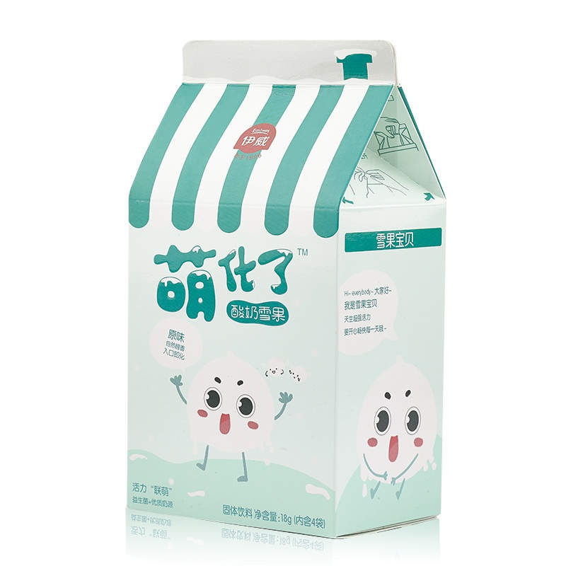 伊威宝宝辅食儿童溶豆零食9个月-10岁萌化了酸奶雪果原味18g 盒装 点心