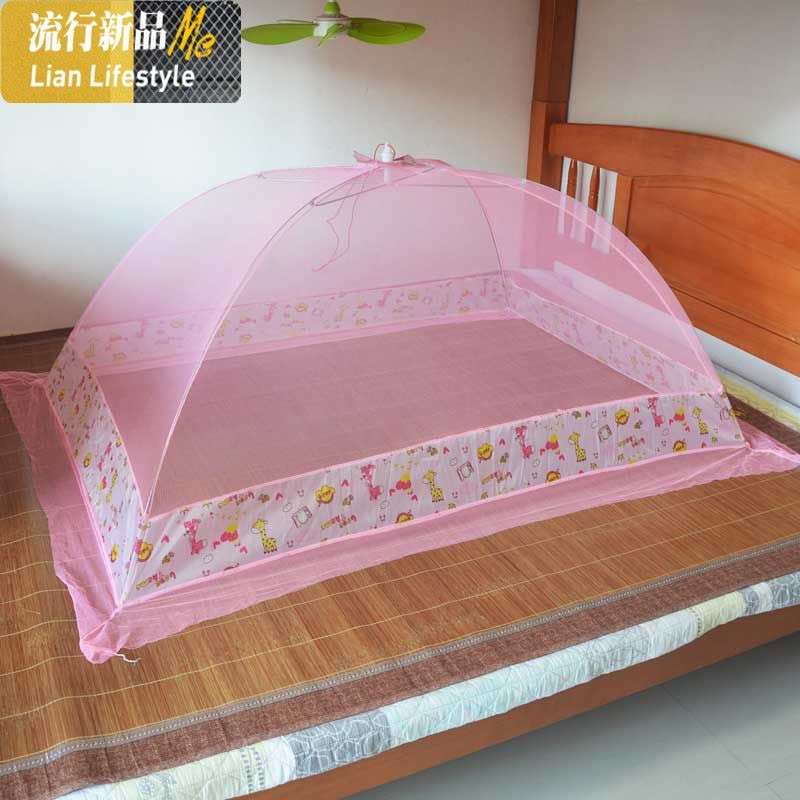 婴儿床蚊帐罩大小号儿童伞罩盖式蒙古包蚊帐易收折叠无底成人蚊帐 三维工匠图片