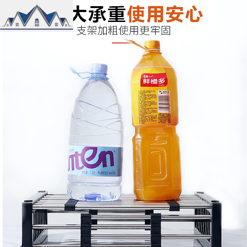 水糟沥水架厨房收纳置物架 304不锈钢碗架伸缩洗菜盆放碗筷沥水蓝 三维工匠高清大图