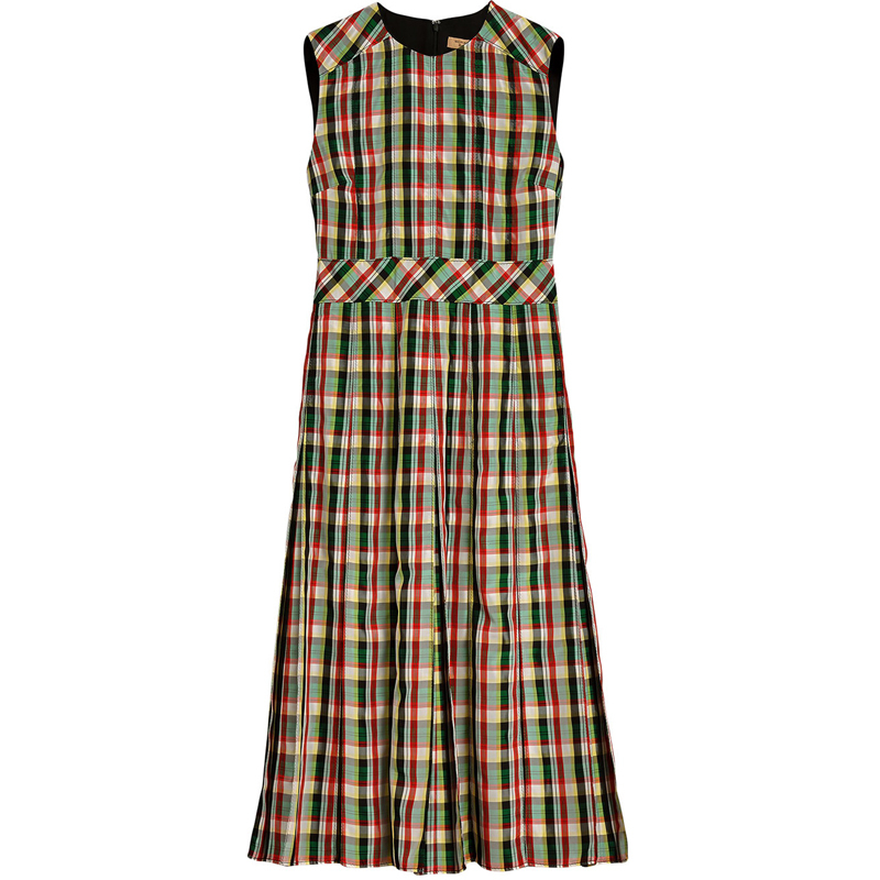 burberry巴宝莉欧洲直邮女士新款无袖格子纹连衣裙4072463