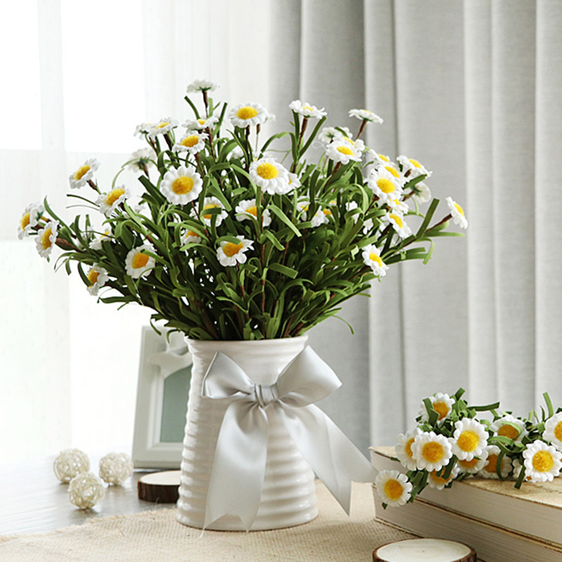 玫瑰绢花pe干花束假花仿真花艺套装饰品客厅家居插花摆设摆件-大号