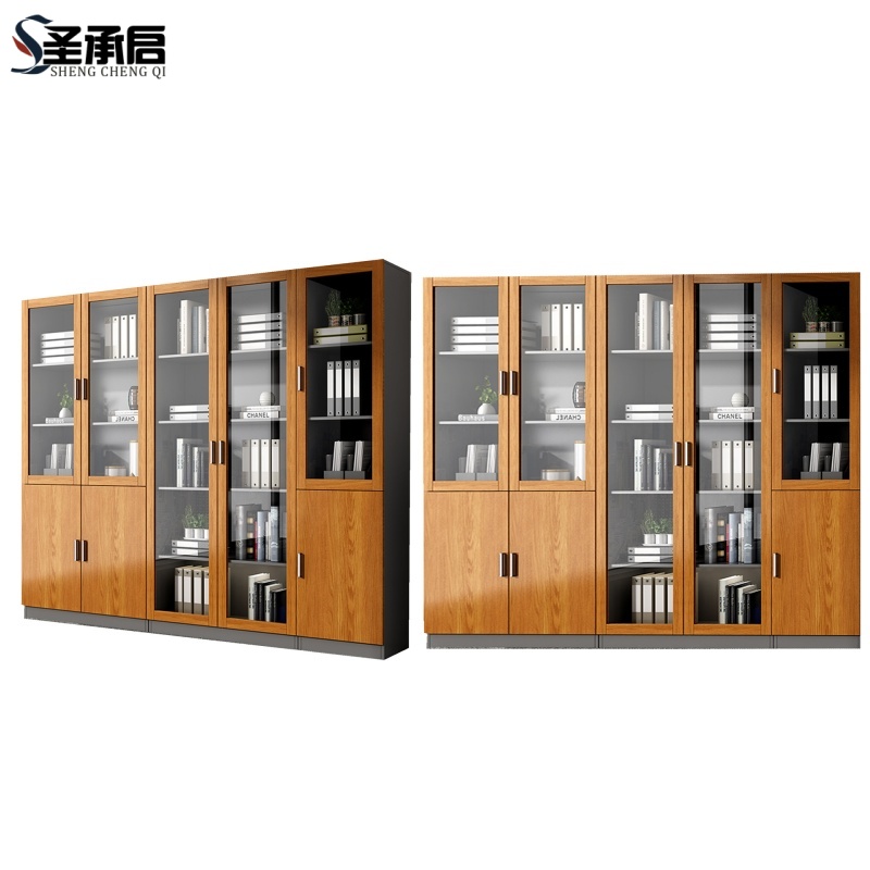 圣承启 落地书柜 组合台高清大图