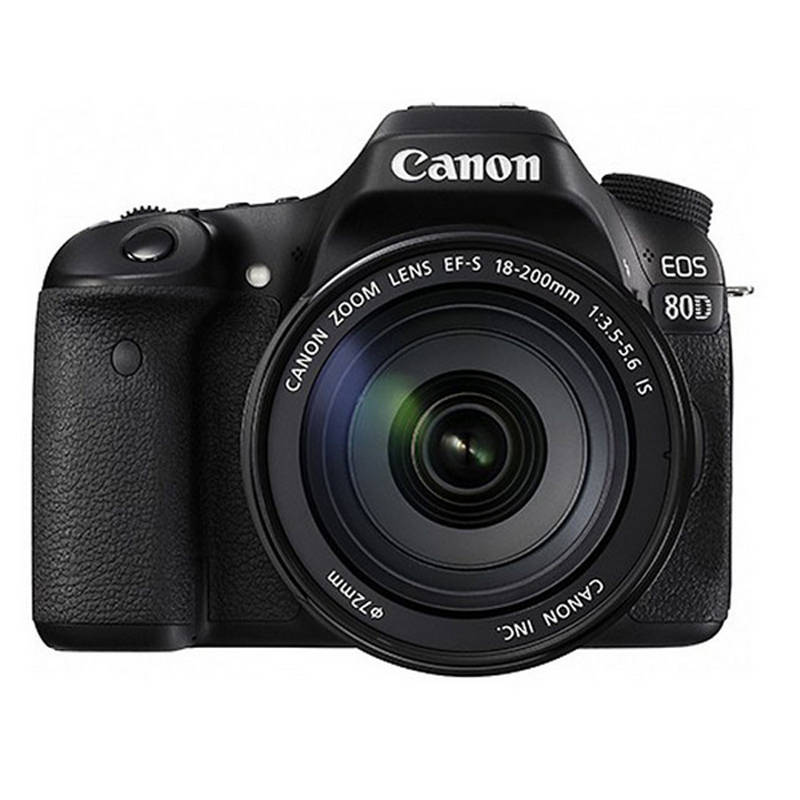 佳能(Canon) EOS 80D(18-200mm+闪光灯) 数码单反相机 单镜头套装 约2420万像素