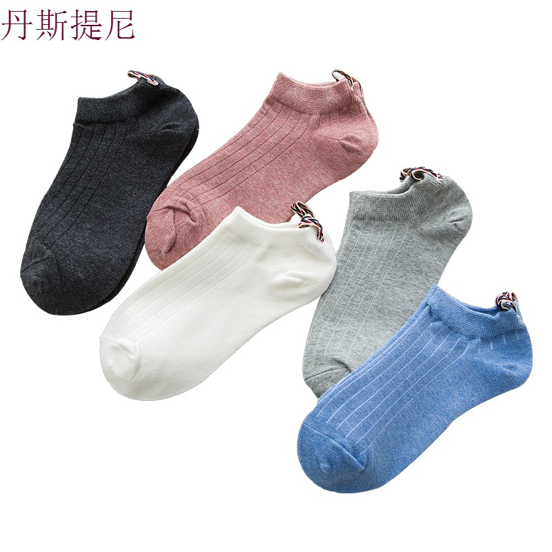 袜子女浅口韩国可爱纯棉防臭韩版学院风隐形船袜薄款夏季低帮短袜