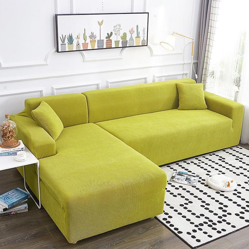 全包弹力通用组合型萬能懒人沙发套四季沙发垫巾全盖沙发套罩一套 松柏绿 S[单人长90-140cm内]高清大图