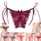 女士系带蕾丝性感开档免脱丁字裤女式情趣内裤三角女人透明露毛情趣内衣大码破洞透视诱惑男士夫妻性生活长夜漫漫成人计生女性用品