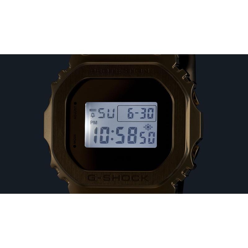 CASIO GM金调配酷感男款日韩潮流金属胶带头层手表