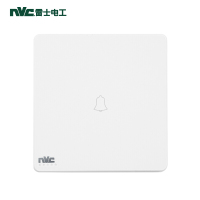 雷士（NVC）门铃 86型一开有线叮咚 客人门铃开关按钮 电铃开关 Q3心悦系列简约白