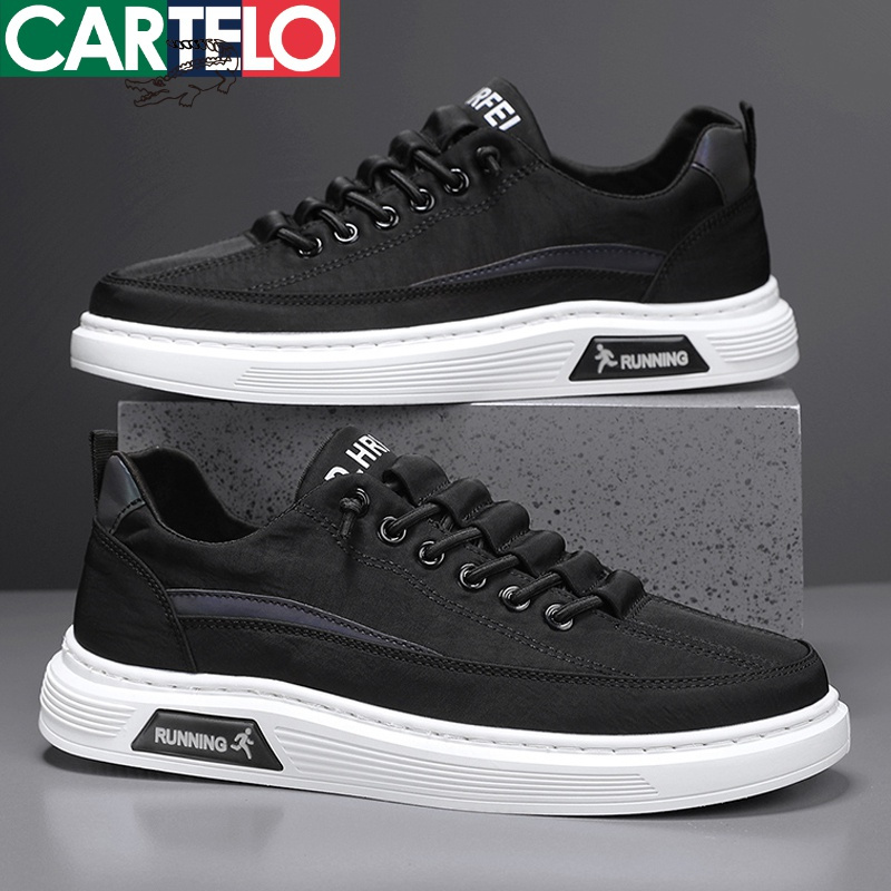 线下专柜同款卡帝乐鳄鱼cartelo新款时尚透气冰丝布男士休闲鞋男鞋