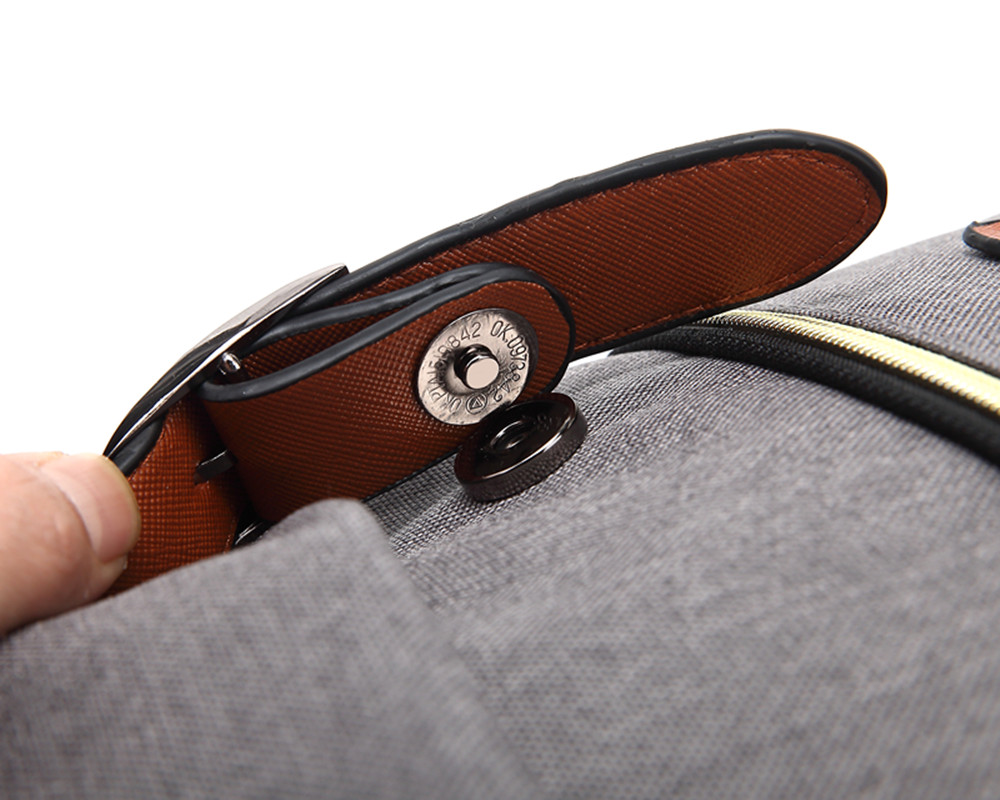 雯捷WENJIE高端商务多功能书包 潮流双肩包大容量防水轻便笔记本电脑背包高清大图