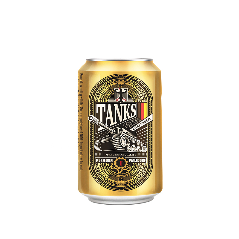 坦克车TANKSCHE 单一麦芽精酿啤酒320ml*24听国产整箱装原浆清澈型