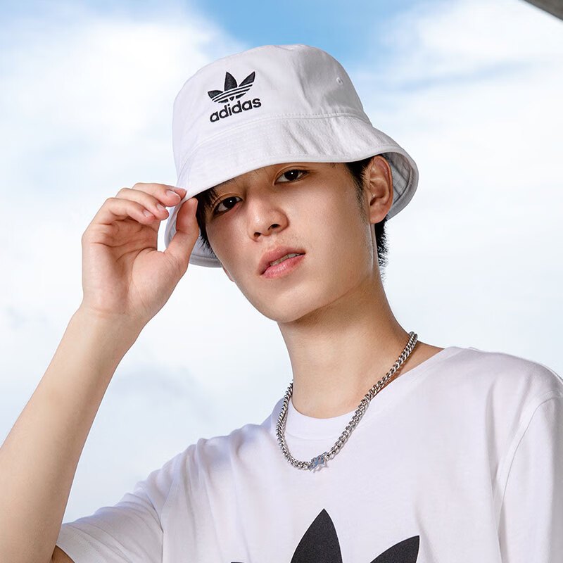 阿迪达斯 (adidas)三叶草男帽女帽2023夏季新款运动帽户外旅游遮阳帽时尚潮流鸭舌帽 FQ4641