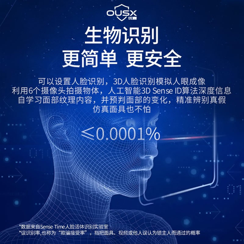 OUSX(优喜)德国全自动门锁 家用防盗门电子锁防盗智能锁指纹锁