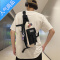 封后胸包男士潮牌日系简约轻便单肩小背包女生休闲运动街头情侣斜挎包斜挎包男