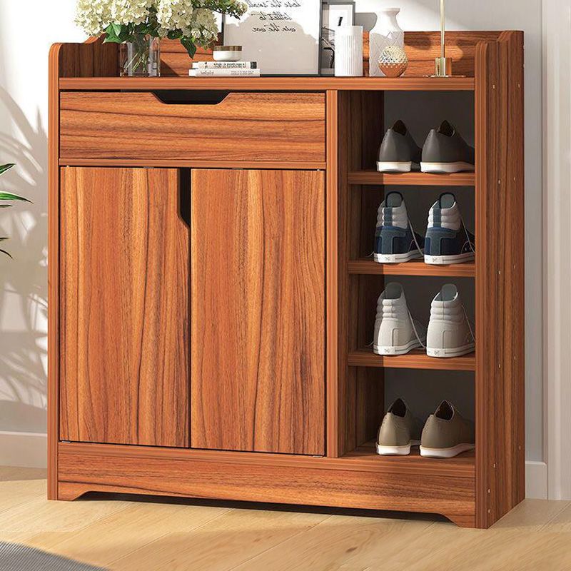 子大容量鞋柜鞋架储物收纳玄关柜定制 76cm皎蓝木纹色带抽[主图款]