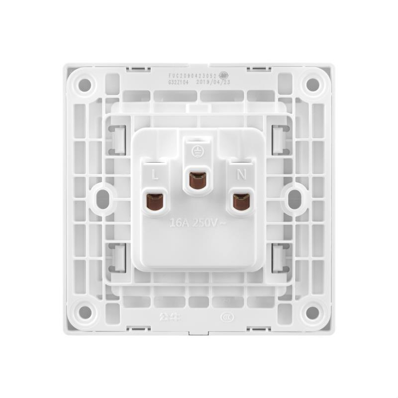 公牛 BULL GN-G32Z104 一位三极插座16A 86型白色暗装 三孔16A(包装数量 1个)
