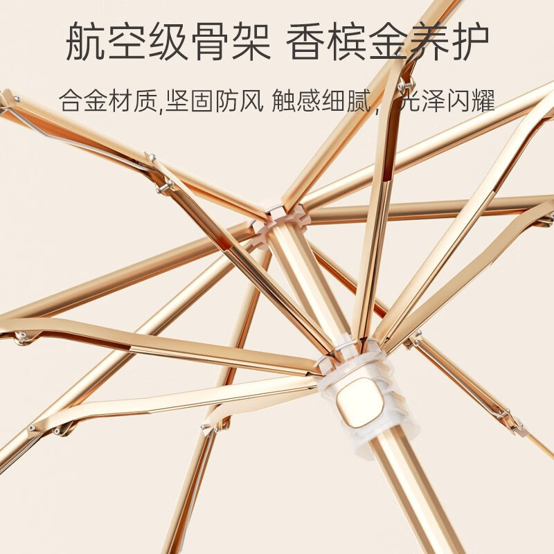 左都 ZD182太阳伞三折8k手动双层数码钛银 清秋晚菊-三折加大防晒高清大图