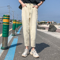 2020春季新款女士牛仔裤女时尚宽松老爹裤高腰牛仔裤女士休闲裤九分裤轻奢世家