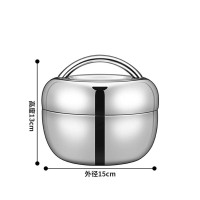 金迪乐保温饭盒便当盒不锈钢快餐盒1000ml BDH1513B/个 1000mlBDH1513B/个