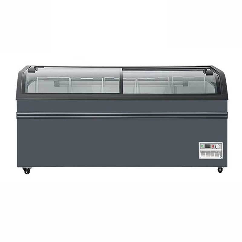 喜莱盛 冰柜 XLS-1576YH 顶开门 500L 无级 电子控温 灰色 直冷 0401011467&&