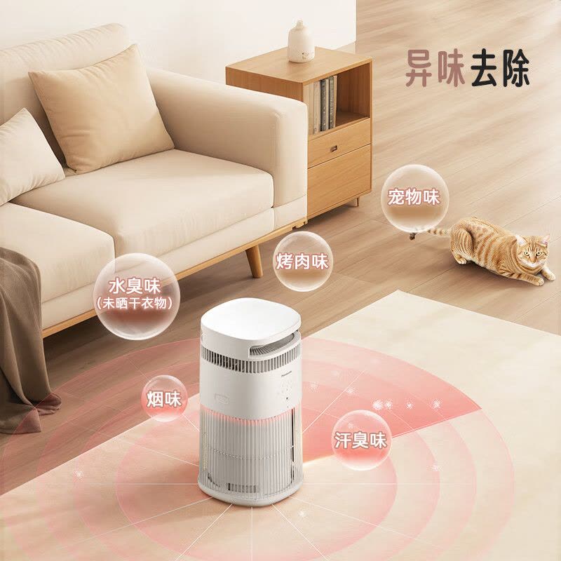[新品首发]松下(Panasonic)宠物用空气净化器吸猫毛狗毛浮毛除异味烟味甲醛过敏原 F-PTZ450C图片