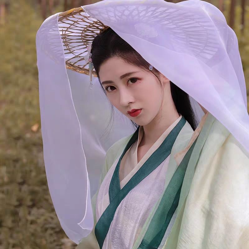 特价古风汉服道具仙侠女斗笠日常写真秋季谢怜幕离遮容防晒帽面纱