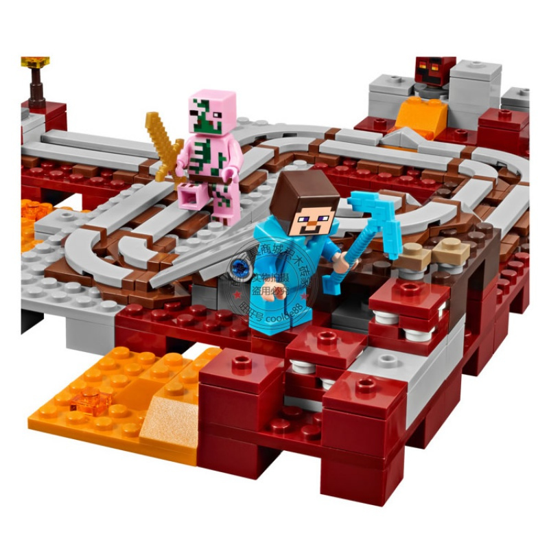 我的世界系列地下铁路堡垒村庄矿井人仔兼容乐高拼积木玩具21130沙漠