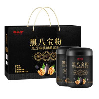 固本堂黑八宝粉1000克礼盒装(500g*2罐)即食代餐早餐送礼固本堂黑八宝粉补品营养品送父母老人营养食品送礼黑芝麻糊礼