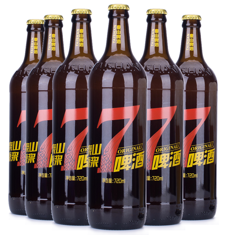 泰山原浆啤酒 7天鲜活720ml 10°P6瓶整箱高清大图