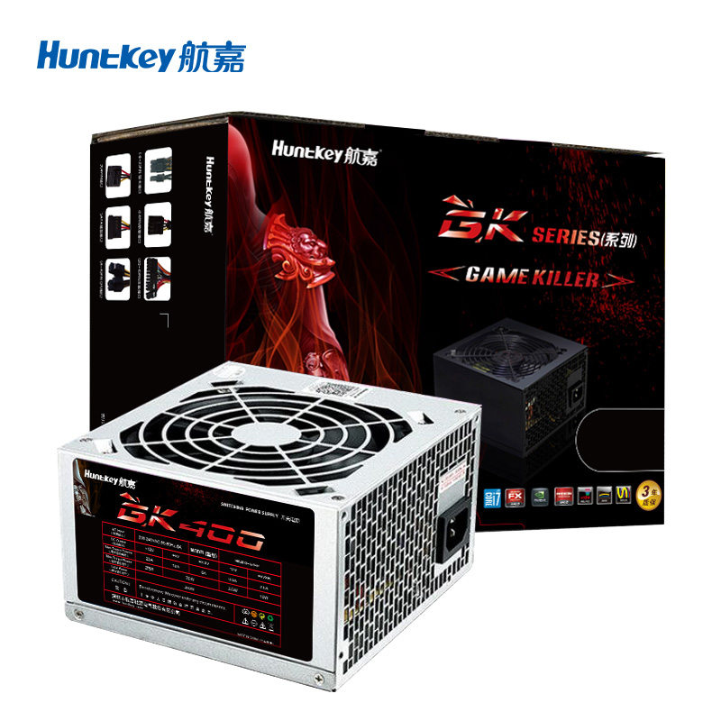 航嘉(Huntkey) GK400 电脑电源 主机箱电源台式机静音电源额定300w节能高清大图