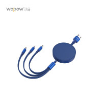 沃品WOPOW 单拉一拖三伸缩充电线 LC011