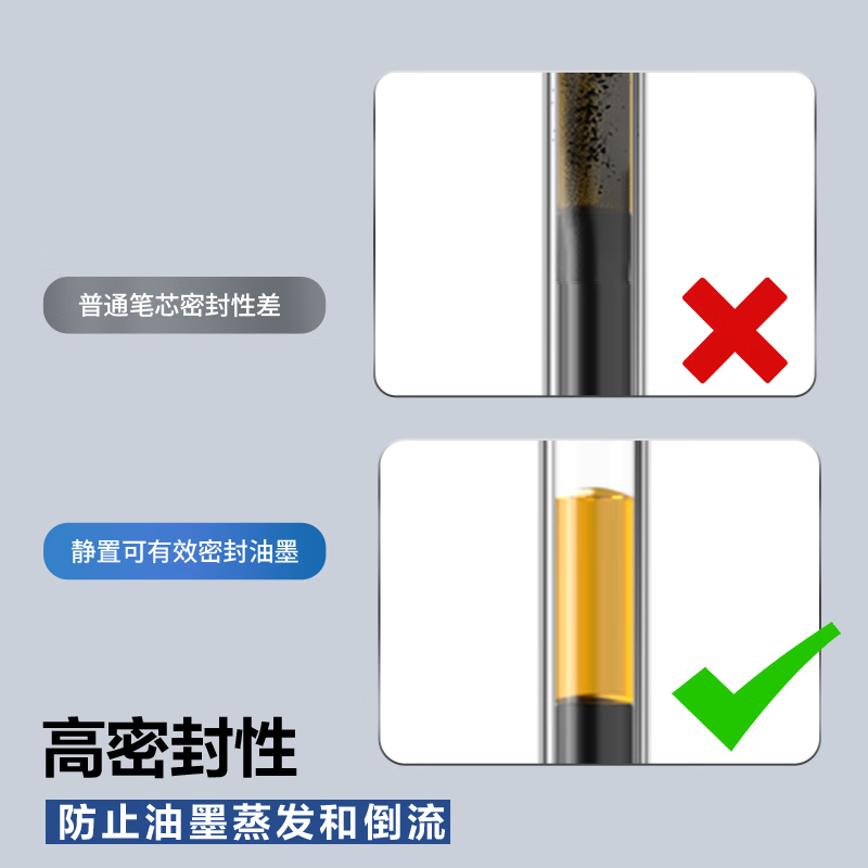 晨光(M&G)9018 按动替芯 G-5全针管黑 0.5mm 20支/盒 2盒装高清大图
