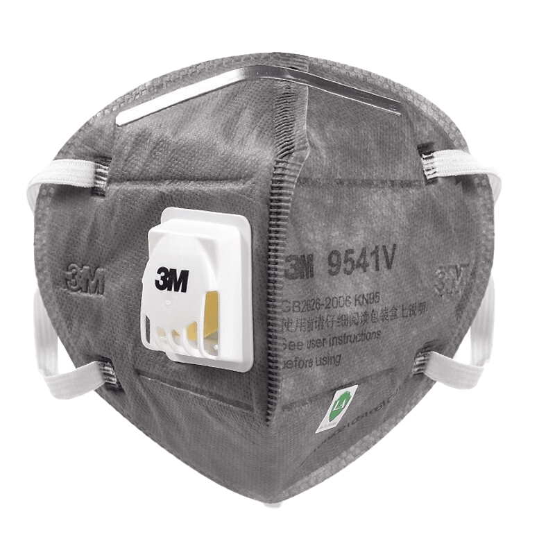 3M 9542V/9541V口罩 KN95级活性炭呼吸阀雾霾粉尘喷漆异味装修针织带20只装透气图片
