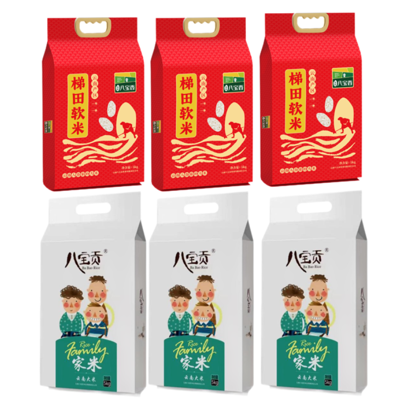 八宝贡米5kg/袋*6+滇雪油4L/桶*2+德和福满礼盒(大)*1高清大图
