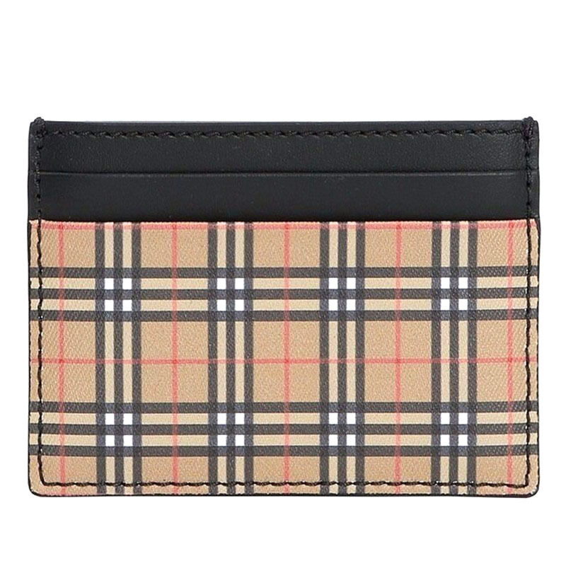 burberry博柏利新款男士经典条纹皮革小卡包男士钱包4078065