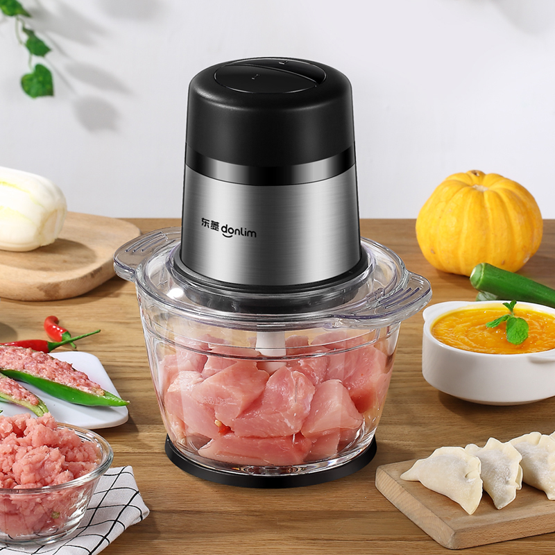 东菱(Donlim)绞肉机家用电动2L小型 多功能肉馅辅食料理 碎菜打肉搅拌机DL-JR373A